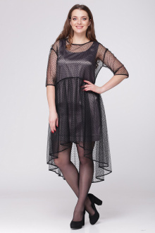 Платья LadisLine 897 черный+серый