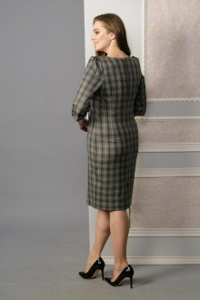 Платье Lady Style Classic 432 серый-клетка