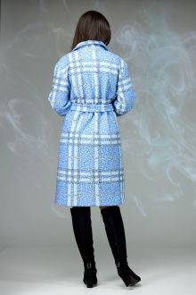 Женское пальто Angelina & Сompany 603 голубая_клетка