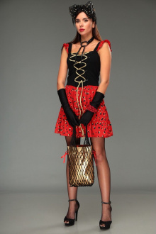 Платье T&N 03-Дракулаура черно-красный