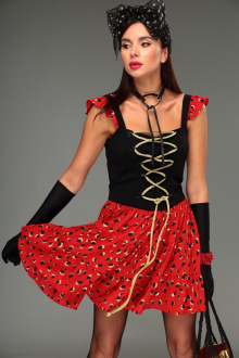 Платье T&N 03-Дракулаура черно-красный