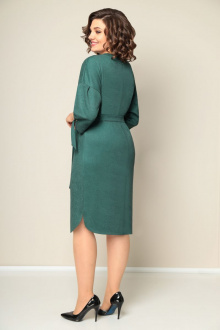 Платье с поясом VOLNA 1215 изумрудно-зеленый