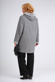 Женское пальто Viola Style 6043 серый_меланж