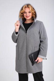 Женское пальто Viola Style 6043 серый_меланж