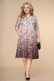 Платье Romanovich Style 1-2236 пудра/черный