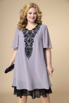 Платье Romanovich Style 1-2231 серый/черный