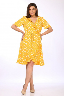 Платья Lady Secret 3698 желтый+горошек