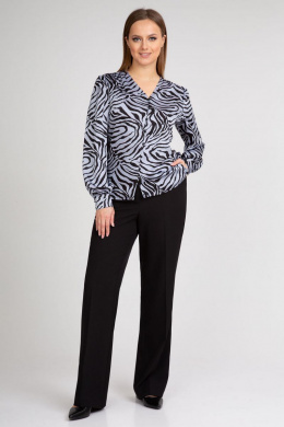 Блузы IVARI 422 зебра_голубая