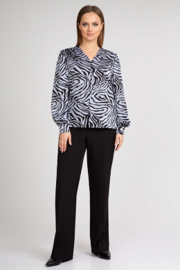 Блузы IVARI 422 зебра_голубая