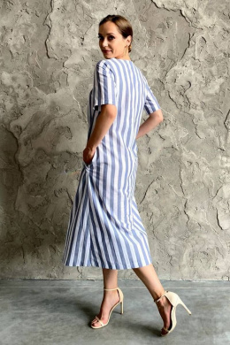 Платья ULLA 13_Р белый, голубой