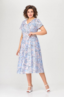 Платья Swallow 665.1 розовый/принт