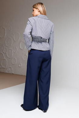 Брючные костюмы Amberа Style 2030-3 синий_лапка