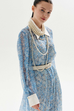 Платья Lokka 1336 голубой_горох