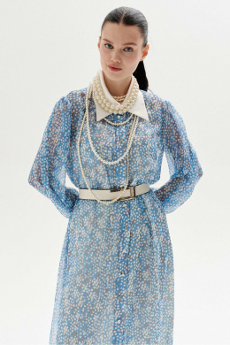 Платья Lokka 1336 голубой_горох