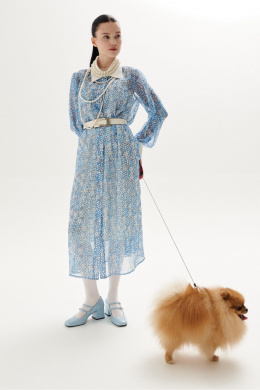 Платья Lokka 1336 голубой_горох