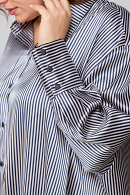 Рубашки AMUAR 1009 сине-бежевая_полоска