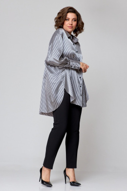 Рубашки AMUAR 1009 сине-бежевая_полоска