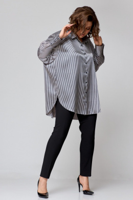 Рубашки AMUAR 1009 сине-бежевая_полоска