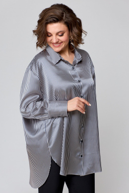 Рубашки AMUAR 1009 сине-бежевая_полоска