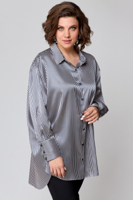 Рубашки AMUAR 1009 сине-бежевая_полоска