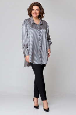 Рубашки AMUAR 1009 сине-бежевая_полоска