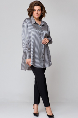 Рубашки AMUAR 1009 сине-бежевая_полоска