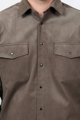 Рубашки с длинным рукавом Nadex 01-093412/201-24 пыльно-оливковый