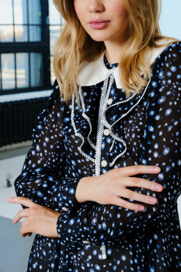 Платья Lokka 1569 черный/белый_голубой_принт