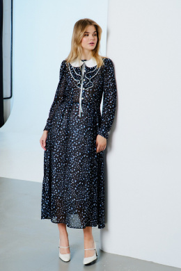 Платья Lokka 1569 черный/белый_голубой_принт
