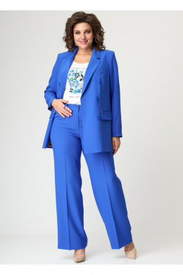 Брючные костюмы БелЭльСтиль 848-3_13_22+601-3_08_22 голубой
