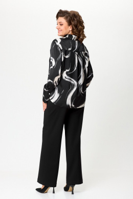 Блузы AMUAR 1026 черно-белый