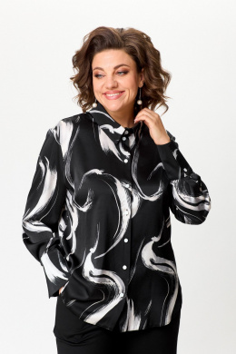 Блузы AMUAR 1026 черно-белый