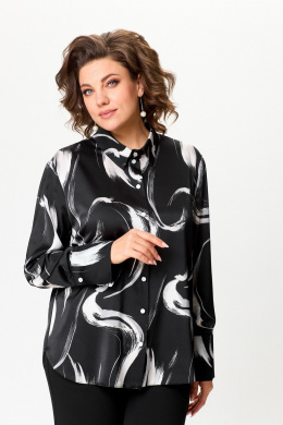 Блузы AMUAR 1026 черно-белый