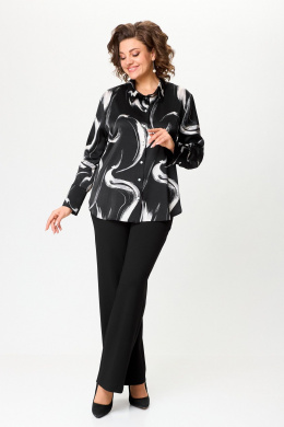 Блузы AMUAR 1026 черно-белый