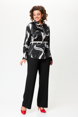 Блузы AMUAR 1026 черно-белый