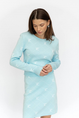 Комплекты юбочные Romgil РВ0019-ХЛ2 бледно-голубой, белый