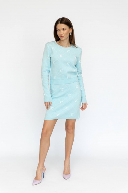 Комплекты юбочные Romgil РВ0019-ХЛ2 бледно-голубой, белый