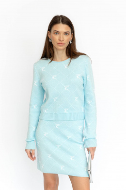 Джемперы Romgil РВ0020-ХЛ2 бледно-голубой,белый