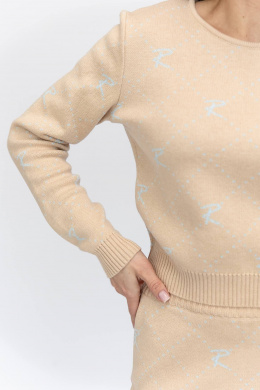 Джемперы Romgil РВ0020-ХЛ2 крем-брюле,бледно-голубой