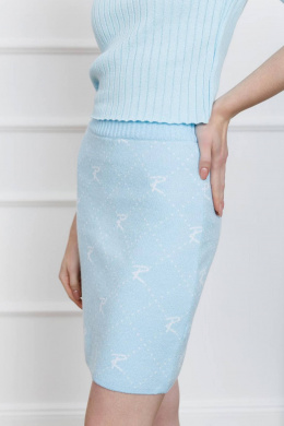 Юбки Romgil РВ0021-ХЛ2 бледно-голубой,белый