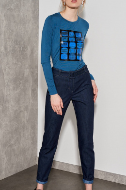 Водолазки Nelva 21975 темно-бирюзовый