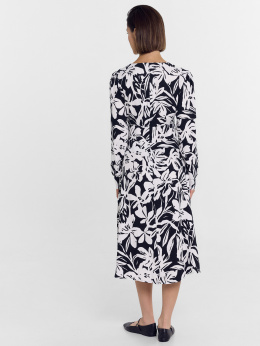 Платья Mark Formelle 152512/24-30360П-8 белые_цветы_на_черном