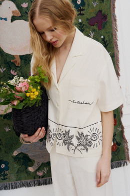 Комплекты юбочные Lokka 1628 молочный/черный_принт