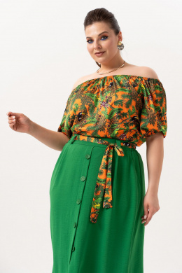 Комплекты юбочные Andina 980 принт_изумруд