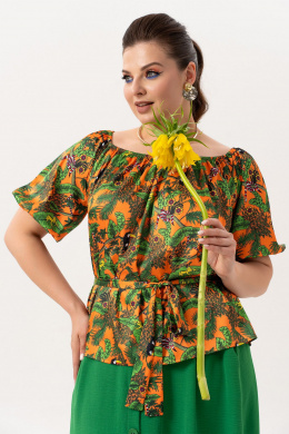 Комплекты юбочные Andina 980 принт_изумруд