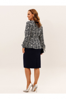 Комплекты юбочные Liona Style 959 темно-синий_белый