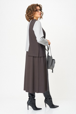 Комплекты юбочные Aira Style 24132 серо-коричневый