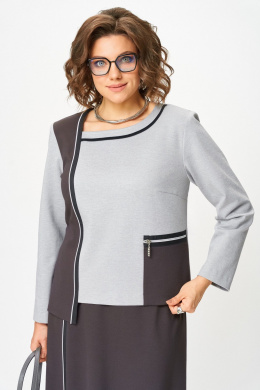 Комплекты юбочные Aira Style 24132 серо-коричневый