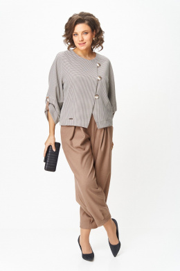 Брючные костюмы Michel chic 1436/1 бежевый_клетка