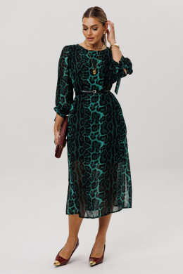 Платья Anelli 1733 леопардовый_изумруд